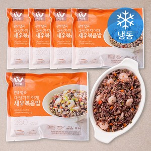 아임웰 다섯가지 야채 새우 볶음밥 (냉동), 5개, 200g