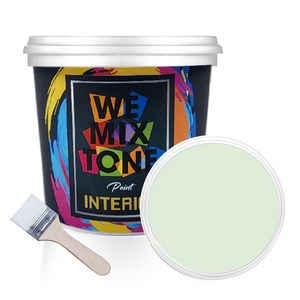 WEMIXTONE 내부용 INTERIOR 수성 페인트 + 붓, WMT0451P01 + 랜덤 발송, 1L, 1세트