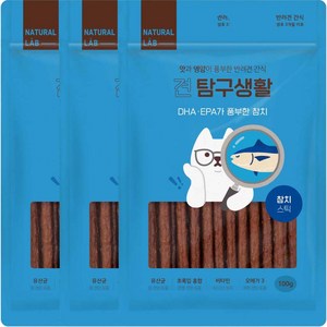 내츄럴랩 견탐구생활 스틱 강아지 간식, 참치, 100g, 3개