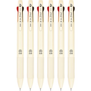 자바펜 N 제트3볼 펜 0.38mm, 옐로우, 6개