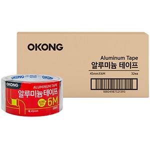 오공 알루미늄 테이프 45mm x 6m, 32개