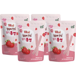 프로엠 유아용 까까 칼슘에 진심 딸기 롱뻥 과자, 딸기맛, 30g, 4개