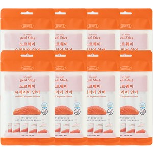 프로젝트21 반려동물 리얼스틱 짜먹는 츄르 간식, 연어, 50g, 8개