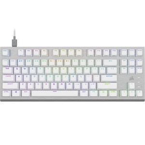 커세어 K60 RGB PRO TKL OPX 게이밍 기계식 영문 유선 텐키리스 키보드, 화이트, RGP0140