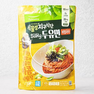 풀무원 식물성 지구식단 실키두유면 비빔국수 2인분, 423g, 1개