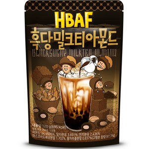 바프 흑당 밀크티 아몬드, 120g, 1개