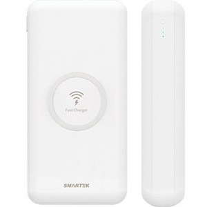 스마텍 유무선 고속충전 보조배터리 10000mAh, ST-QW10, 화이트