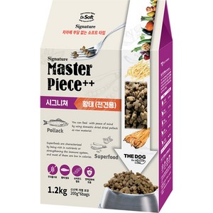 더독 전연령용 닥터소프트 명작 시그니처 습식소프트 강아지 사료, 황태, 1.2kg, 1개