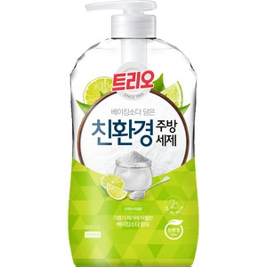 트리오 베이킹소다 담은 친환경 주방세제 라임향, 680ml, 1개