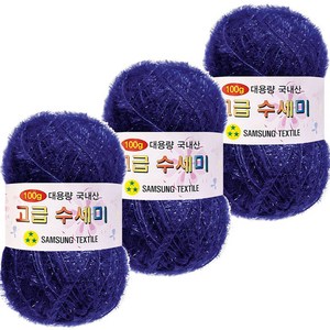 yana 대용량 고급 수세미 뜨개실 100g, 146 보라빛파랑, 3개