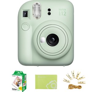 인스탁스 미니12 즉석카메라 + 필름2팩 + 오리진미니앨범 +포토라인, instax mini 12(민트 그린), 1세트