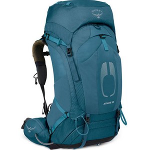 오스프리 ATMOS AG 50 등산배낭 50L 방수커버 포함, Venturi Blue