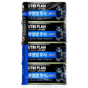 뉴트리플랜 고양이 어덜트 하루영양 주식캔 면역 앤 유리너리, 참치, 85g, 4개