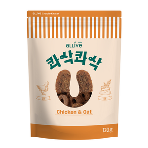 올리브 강아지 콰삭콰삭 트릿, 120g, 1개, 혼합맛(치킨/오트)