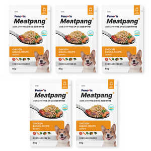 강아지화식사료 페노비스 미트팡 라이트&멀티케어, 닭, 80g, 5개