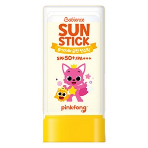 베비언스 유아용 핑크퐁 무기자차 선스틱 SPF50+ PA+++, 20g, 1개