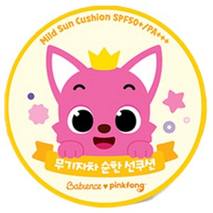 베비언스 유아용 핑크퐁 무기자차 선쿠션 SPF50+ PA+++, 1개, 15g