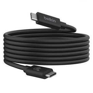 벨킨 C타입-C타입 USB 4 20Gbps + PD 240W 초고속 케이블 INZ004bt2MBK, 2m, 블랙, 1개