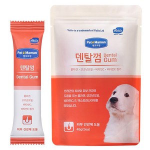 펫또마망 강아지 피부 케어 덴탈껌 3P, 혼합맛, 48g, 1개