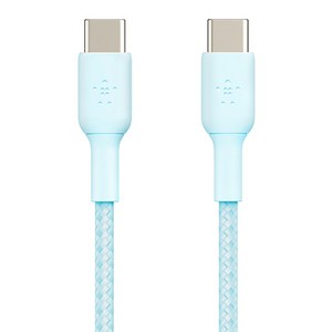 벨킨 부스트업 브레이디드 USB-C타입-C타입 고속 충전케이블 CAB004bt2M, 블루(CAB004bt2MBL), 1개, 2m