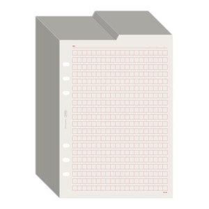 플레픽 6공 양면 인덱스 리필속지 원고지, 1개입, 1개