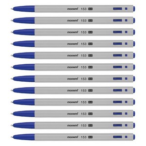 모나미 153 볼펜 0.5mm, 청색, 12개