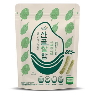 에코맘의산골이유식 산골쌀참, 시금치, 25g, 1개