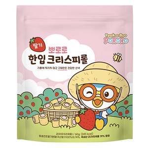 어니스트에프엔비 뽀로로 한입 크리스피롤 딸기, 60g, 1개