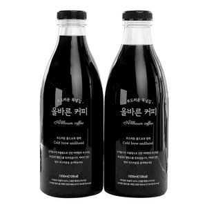 올바른커피 콜드브루원액 콜롬비아, 1L, 1개입, 2개