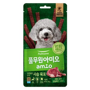 풀무원 강아지 아미오 자연담은 육포, 사슴, 50g, 1개