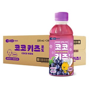 베베쿡 코코키즈 포도, 220ml, 24개