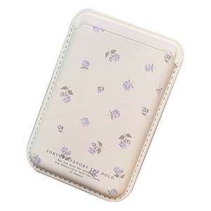 SOKIND Magsafe 자석흡착 카드지갑 MGC-005, 퍼플 플라워, 1개