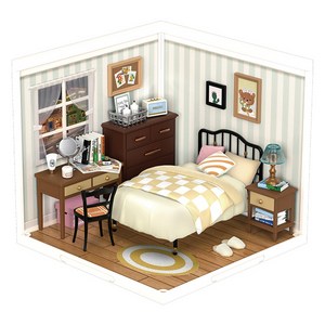 로라이프 로보타임 DIY 미니어처 스위트 침실 DW009, 혼합색상, 95피스, 1개