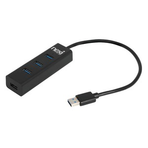 넥시 4포트 USB 3.0 무전원 허브 NX1294, 블랙, 1개