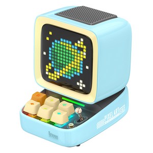 디붐 디투 프로 픽셀아트 미니 블루투스 스피커 DITOO-PRO, 블루