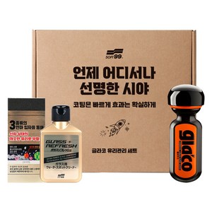 글라코 소프트99 장기지속 유리관리 고성능 유막제거제 G73 + 발수코팅제 G19 2종 세트, 1세트