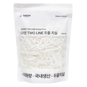 다덴픽 TWO LINE 두줄 치실, 7.6cm, 600개입, 1개