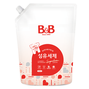 비앤비 비자극 유아 섬유 세제 시그니처 알러젠프리향 캡리필형, 1개, 1.5L