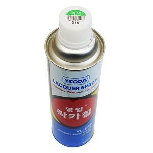 예코아 영일 락카 페인트 스프레이, YL-319 녹색, 420ml, 1개