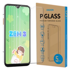 하이온 P글라스 강화유리 보호필름 5p 세트, 1세트