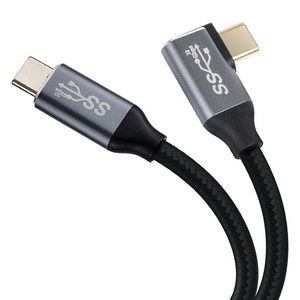 컴스마트 C타입-C타입 USB 3.1 GEN 2 PD 고속충전 100W 5A EMake 4K 60Hz UHD 10G 데이터 전송 메쉬 꺾임 케이블 JA081, 1개, 1.5m