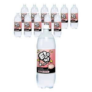 탑씨 제로 복숭아향 탄산음료, 1.5L, 12개