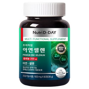 뉴트리디데이 프리미엄 아연 셀렌 36g, 1개, 60정