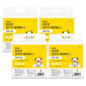 뽀시래기 강아지 든든한 배변패드, 30개입, 4개