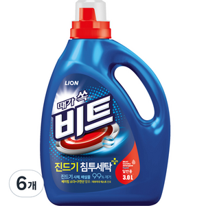 비트 라이온 진드기 액상세제 일반용 본품, 3L, 6개