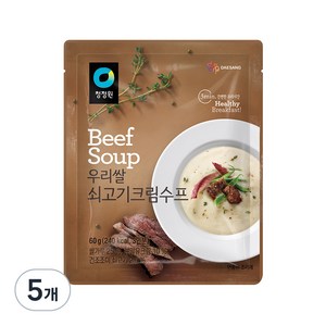 청정원 우리쌀 쇠고기크림수프, 60g, 5개