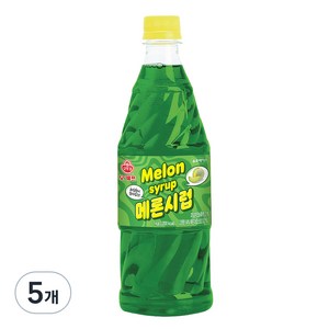 오뚜기 메론시럽, 1kg, 5개