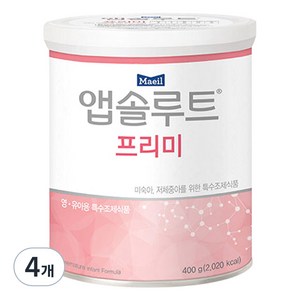 매일유업 앱솔루트 프리미 분유, 400g, 4개