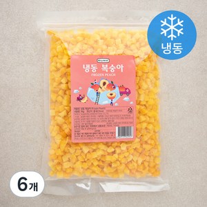 웰프레쉬 복숭아 (냉동), 1kg, 6개