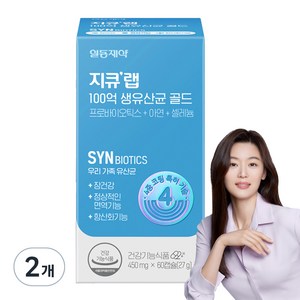 지큐랩 100억 생유산균 골드 450mg, 60정, 27g, 2개